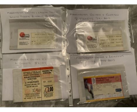 Manchester United Home Football Tickets: All versus Crystal Palace Everton Leicester and Liverpool. Mainly modern but startin