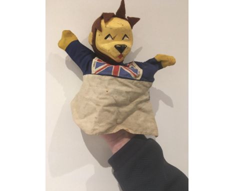 1966 World Cup Willie Rare Football Puppet: Possibly one of the rarest WC Willie items. Hand puppet featuring an England flag