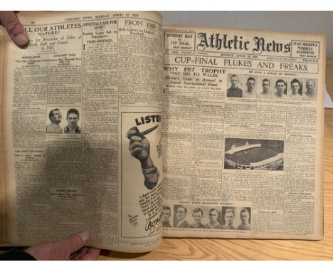 1926 - 1927 Athletic News Bound Volume Of Sport Magazines: From August 2nd 1926 to May 9th 1927 and we believe this is a comp