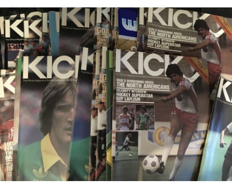 Vancouver Whitecaps NASL Football Soccer Programmes: Former property of player Alan Taylor. 29 Kick magazines mainly of Vanco