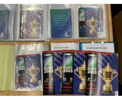 2003 Rugby World Cup Complete Programme Collection: All 48 programmes which represents a programme for every match. The semi 