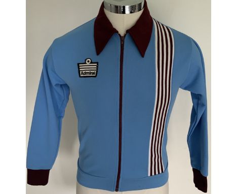 West Ham 1976 ECWC Final Tracksuit Top: Stunning light blue with claret trim zip up track suit top with Admiral to breast. Wo