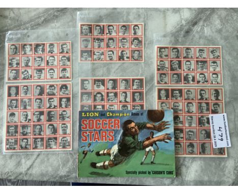 Fleetway Complete Uncut Set Of Soccer Stars Cards: All 100 uncut cards plus an empty album of the set from Lion and Champion.