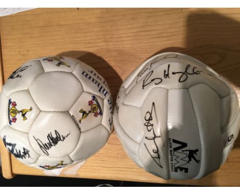 Tottenham Signed Football: Spurs ball won at a charity Spurs legends match with autographs including Anderton Ferdinand Carr 
