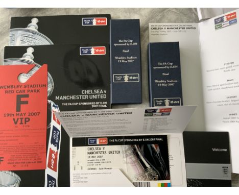 2007 FA Cup Final Football Memorabilia: First FA Cup final back at Wembley between Chelsea and Manchester United. Previous wi