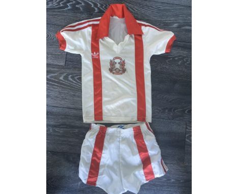 Orient 1980 - 1981 Replica Football Kit: Kids Adidas shirt and matching Spall Sports shorts. Very rare to find this iconic or