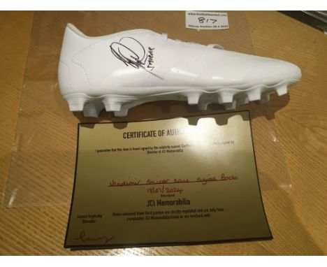 Vladimir Smicer Liverpool Signed Football Boot: Completely white right Adidas boot hand signed by Smicer. C/W COA.
