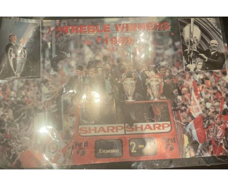 Manchester United Football Posters: All different sizes but all large. Range from the Manchester United Magazine advertising 