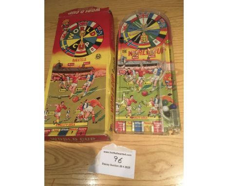 1966 World Cup Willie Bagatelle Game: Boxed in good condition and in working order.