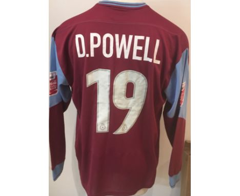 2004 - 2005 West Ham Match Issued Signed Football Shirt: Long sleeve home shirt with Coca Cola Football League badging to bot