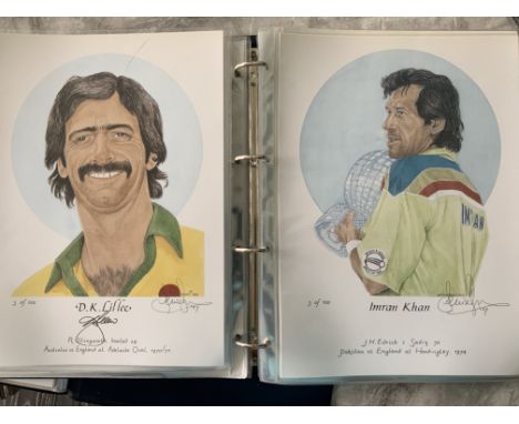 Rare Signed Set Of Ltd Edition Cricket Legends Prints: Limited edition of 100 with every print being number 3. Hand signed on