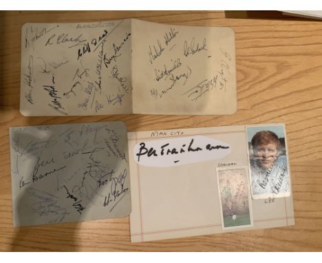 Manchester City Football Autographs: Removed from autograph book with some autographs back to back. Includes Savage Lievers C