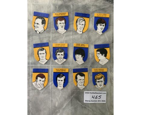 Babs Leeds United Footballers Sticker Cards: Full set with anrguably their best ever players. Includes Revie Clarke Giles Gra