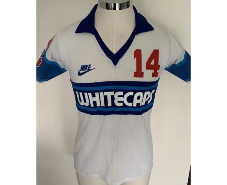 Vancouver Whitecaps 1982 Match Worn Football Shirt: Excellent condition very rare home airtek style shirt made by Nike. Numbe