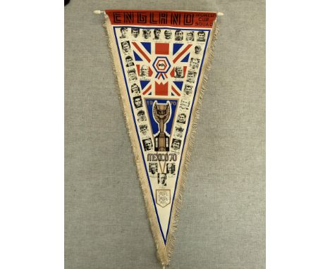QPR + England Football Pennants: Very large England 1970 World Cup Coffer pennant which is stunning. C/W 2 different QPR 1967