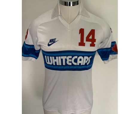 Vancouver Whitecaps 1983 Match Worn Football Shirt: Excellent condition very rare home shirt made by Nike. Number 14 to front