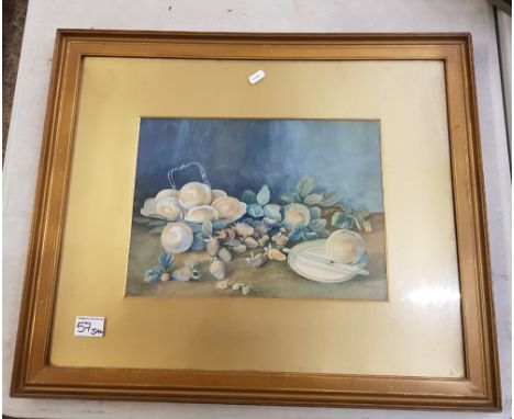 R Bevington signed watercolour still life, dated 1927, 62.5cm x 52cm. 