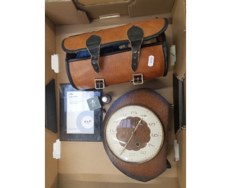 1940s Smiths Oak Cased Mantel Clock together with Taylor Elite Bowls in Carrier Case 