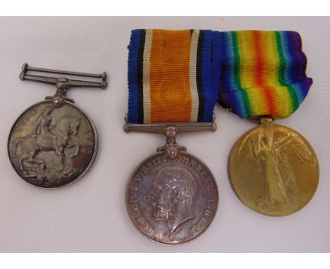 WWI medals to include the British War Medal and Victory Medal attributed to 026197 Pte. J.C. Coulson A.O.C. and a British War