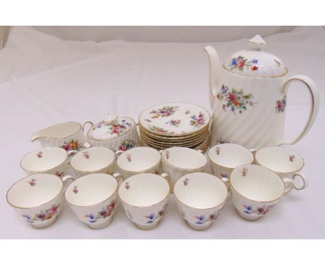 Minton Marlow coffee set to include coffee pot, milk jug, sugar bowl, cups and saucers (25)