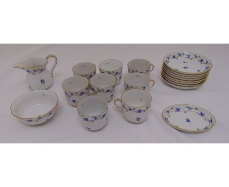 A quantity of Herend porcelain to include a milk jug, sugar bowl, cups and saucers (19)