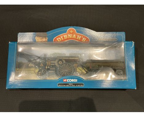 Corgi boxed Fred Dibnah`s traction engine and trailer with trunks.