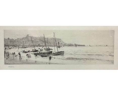 William Lionel Wyllie (1851-1931), by and after, Fishing Boats Off the Coast, signed in pencil lower left margin, drypoint en