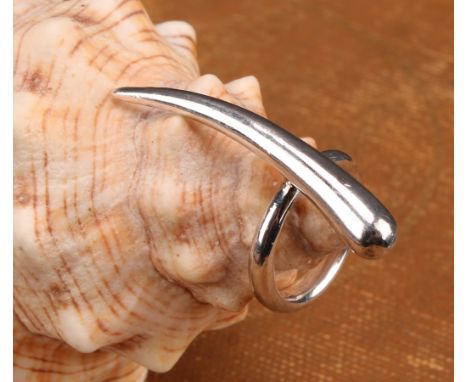 Georg Jensen - a Danish sterling silver Uno ring, designed by Jacqueline Rabun, 2004, size K, boxed
