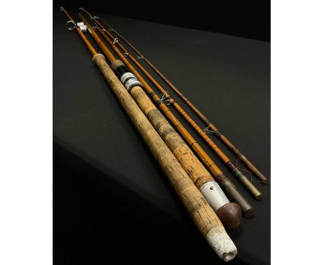 Fly Fishing - A B James Richard Walker Avon 2 piece split cane rod, and another, (2).