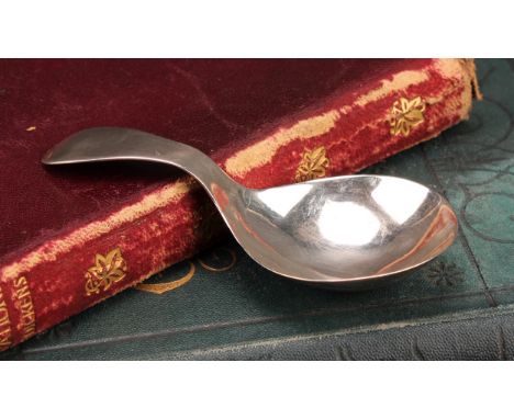 Hester Bateman - a George III silver caddy spoon, quite plain, 8.5cm long, London 1785