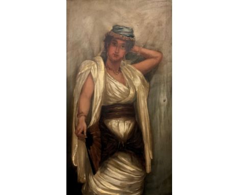 In the manner of Anton Franz Brentano Portrait of a Grecian lady oil on canvas, 66cm x 40.5cm.