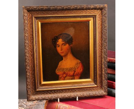 English School (19th century)Portrait of a Young Ladyoil on panel, 22cm x 18cm