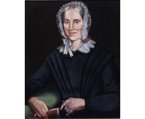 English School (19th century) Portrait of a female member of the Field family of Ticknall, Derbyshire unsigned, oil on canvas
