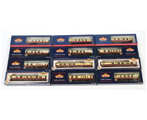 Bachmann OO Gauge a group of BR Crimson and Cream Coaches to include 39-127A BR Mk.1 Composite CK Coach and others (see photo