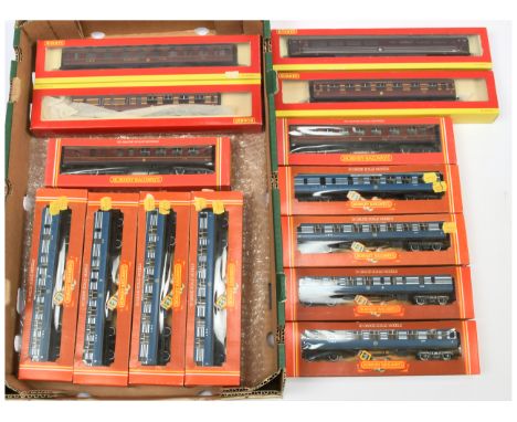 Hornby (China+GB) a mixed group of Coaches to include R4434 EWS Managers Train Mk3 Buffet Car, R4142 Coronation LMS Brake Coa