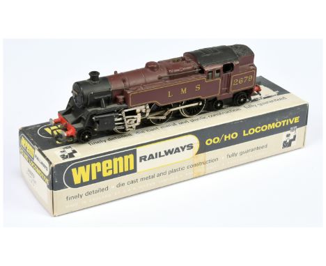 Wrenn W2219 2-6-4 LMS lined maroon Tank Loco No.2679 fitted with plastic bogie and pony truck wheels. Please note model is in