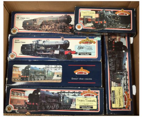 Bachmann OO gauge a group of Steam Locomotives to include 31-404 4-6-0 SR Lord Nelson 855 "Robert Blake Maunsell" and others 