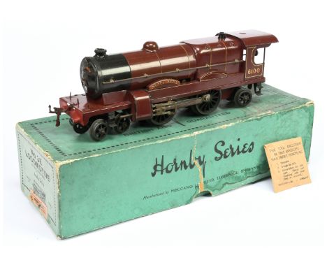 Hornby O Gauge No.3E 4-4-2 LMS Maroon Royal Scot 6100 Electric Loco only, body has sun fading to one side, comes with special