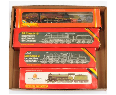 Hornby (GB) a group of Steam Locomotives to include R866 4-6-0 LNER B12 Class Loco "8509" and others (see photo). Please note