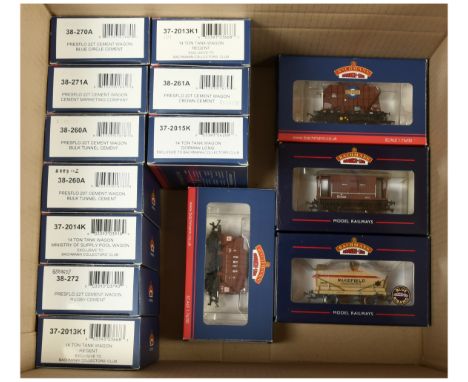 Bachmann a mixed group of Wagons to include 38-270A 22 ton Presflo Cement Wagon "Blue Circle Cement", 38-261A 20 ton Presflo 
