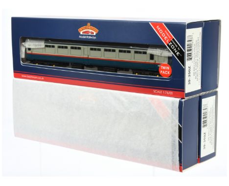Bachmann a pair of Twin Pack 39-350Z BR Mk2 Mobile Track Assessment Coaches in Blue &amp; Grey, produced exclusively for Mode