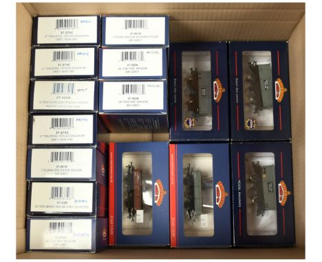 Bachmann a mixed group of Wagons to include 37-528 BR 20 ton Brake Van, 37-081D 7-Plank Wagon and others (see photo). Please 