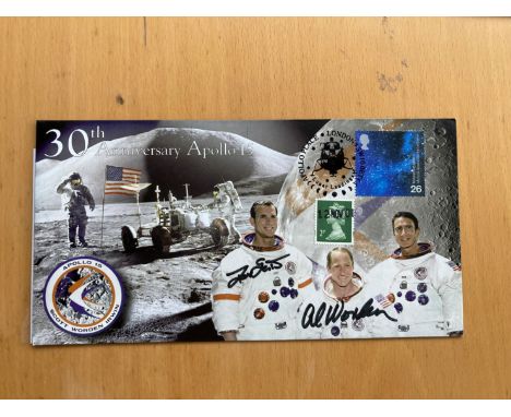 Apollo 15 moonwalker Dave Scott and CMP Alfred Worden signed Space cover NASA Astronauts. 2001 30th Anniversary Apollo 15. po