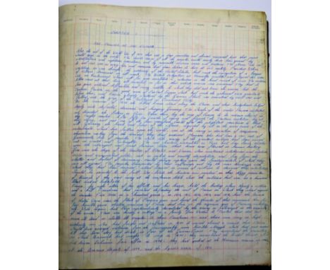 Churchill, Winston Spencer; 'The Second World War' six volumes written in manuscript longhand, circa 1950 in two large day bo