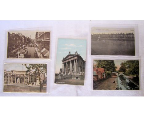 A box of loose vintage Postcards mainly London. 