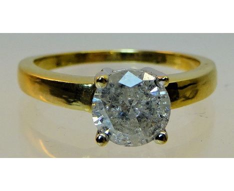 An 18ct. gold solitaire diamond Ring in claw setting, approximately 3/4ct.