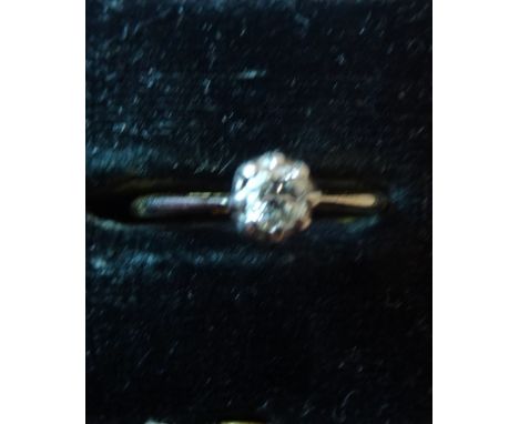 A solitaire diamond Ring.
