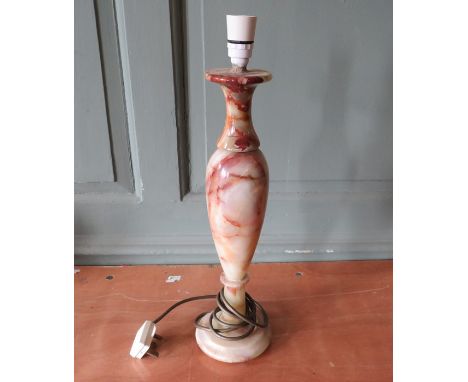 A large onyx lamp base, 52 cm tall.&nbsp;