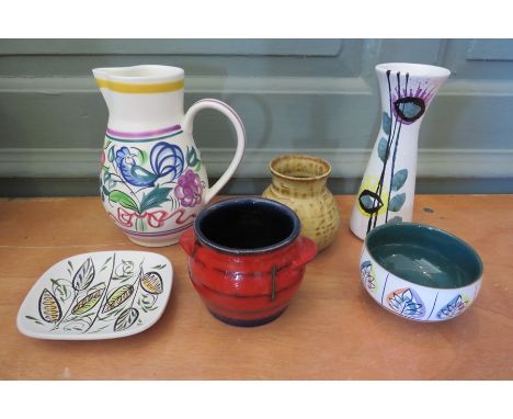 A group of twentieth century ceramics including Poole, Prinknash, Denby etc. (6)