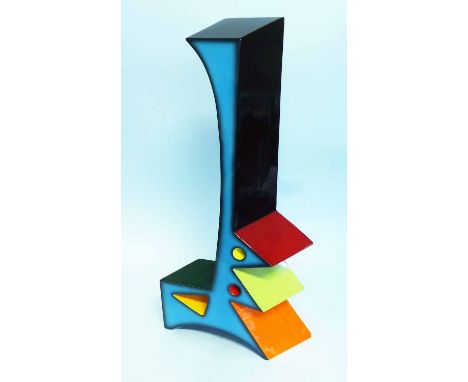 FRED STODDER (American b.1957) 'B-8th#9', 1993, glazed ceramic sculpture, signed, dated and titled on the base in black marke